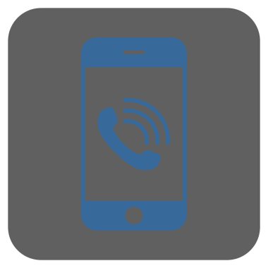 Smartphone telefon yuvarlak kare vektör simgesi