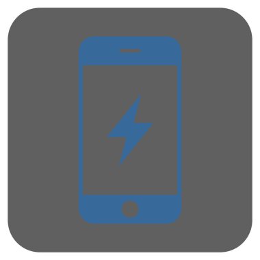 Smartphone elektrik kare vektör simge yuvarlak