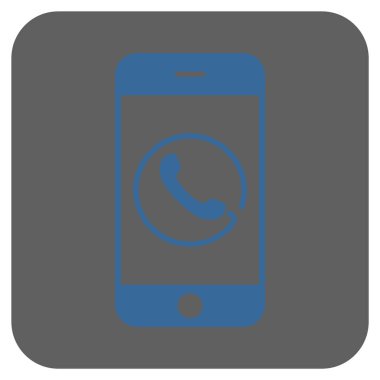 Smartphone telefon yuvarlak kare vektör simgesi