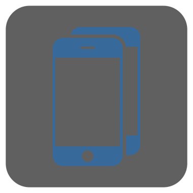 Akıllı telefonlar yuvarlatılmış kare vektör simgesi