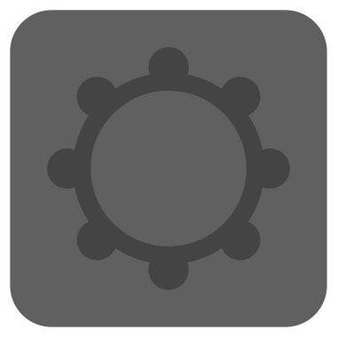 Dişli yuvarlak kare vektör simgesi