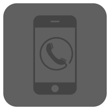 Yuvarlatılmış Kare vektör simge telefon