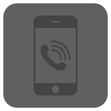 Smartphone telefon yuvarlak kare vektör simgesi
