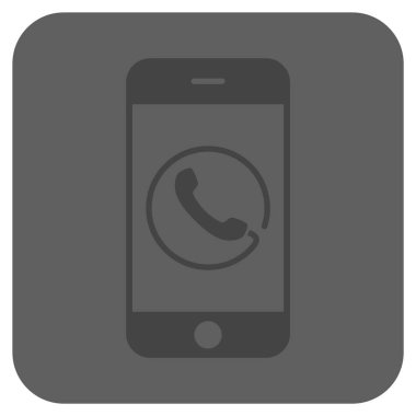 Smartphone telefon yuvarlak kare vektör simgesi