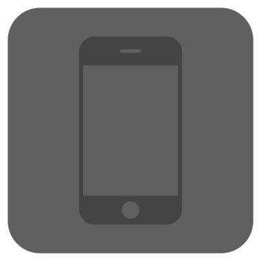 Smartphone yuvarlatılmış kare vektör simgesi