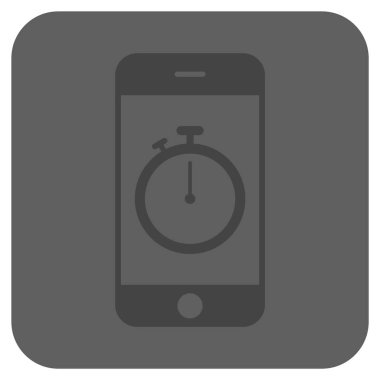 Kronometre Gadget yuvarlak kare vektör simgesi