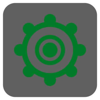 COG Wheel yuvarlatılmış kare vektör simgesi