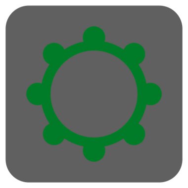 Dişli yuvarlak kare vektör simgesi