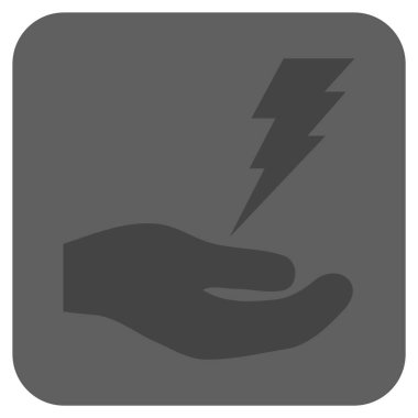 Elektrik Servisi el yuvarlatılmış kare vektör simgesi