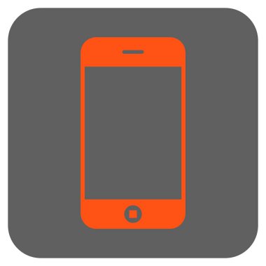 Smartphone yuvarlatılmış kare vektör simgesi