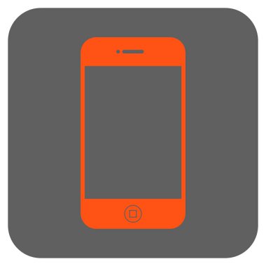 Smartphone yuvarlatılmış kare vektör simgesi