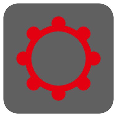 Dişli yuvarlak kare vektör simgesi