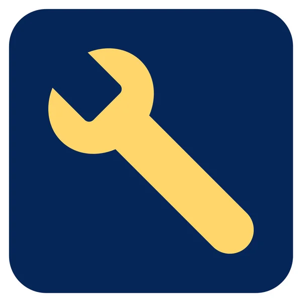 Wrench Flat Squared Vector Icon — Stock Vector