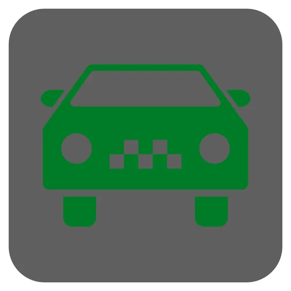 Taxi voiture ronde carré vecteur icône — Image vectorielle