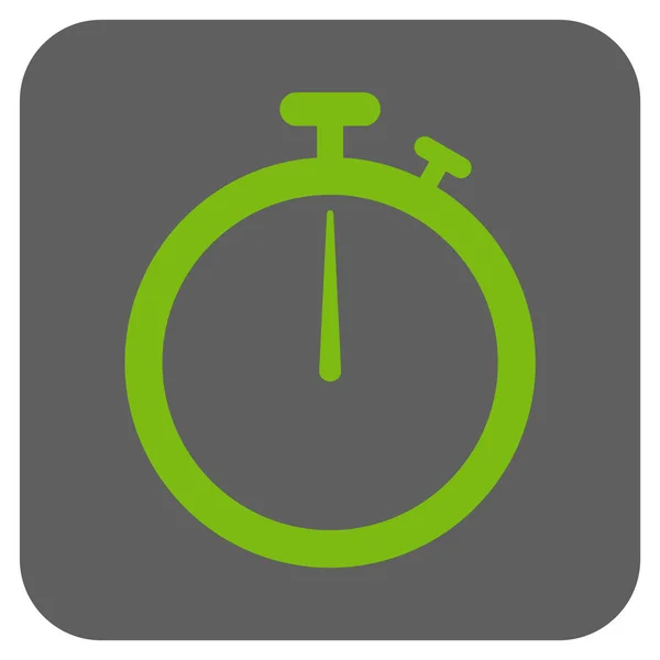 Stopwatch afgeronde vierkante Vector Icon — Stockvector