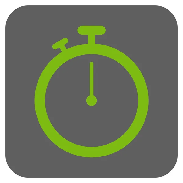 Chronomètre rond carré vecteur icône — Image vectorielle