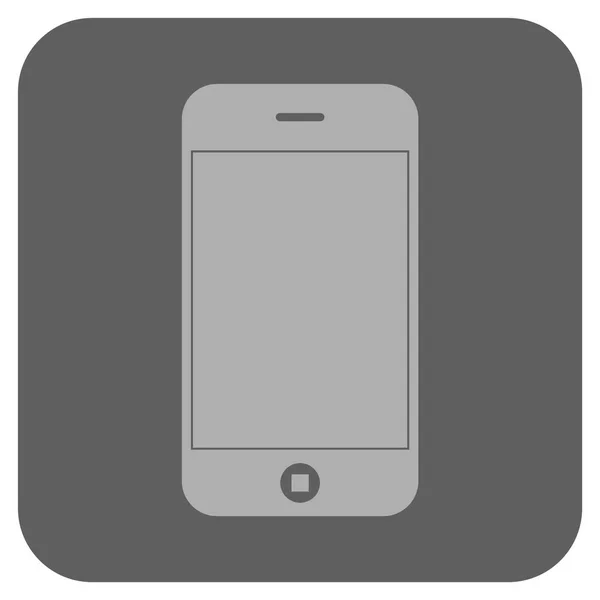 Icône de vecteur carré arrondie de téléphone portable — Image vectorielle