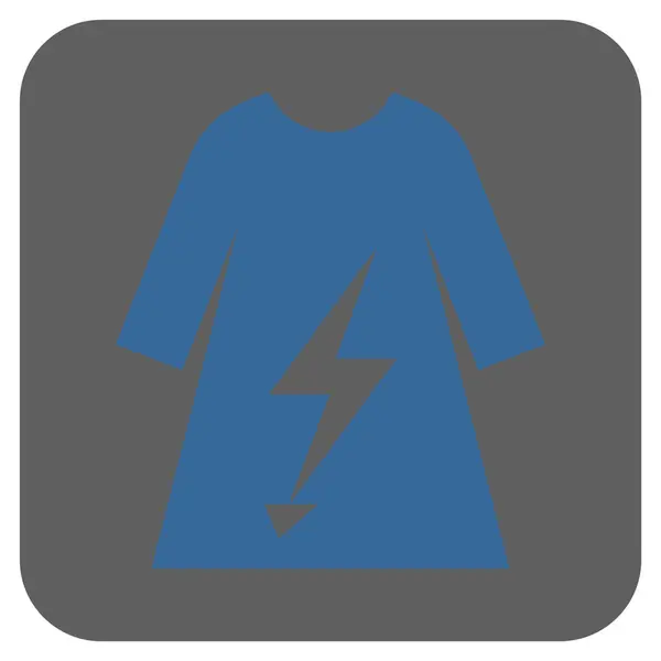 Electric Power Lady Dress avrundat fyrkantig vektor symbol — Stock vektor