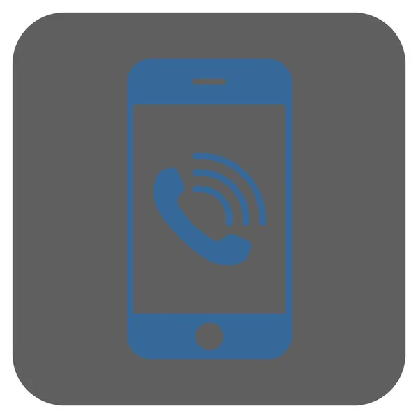Icono de Vector Cuadrado Redondeado de Llamada Smartphone — Archivo Imágenes Vectoriales
