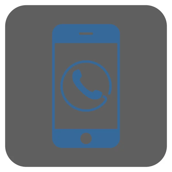 Smartphone Telefon Rotunjit Square Vector Icon — Vector de stoc