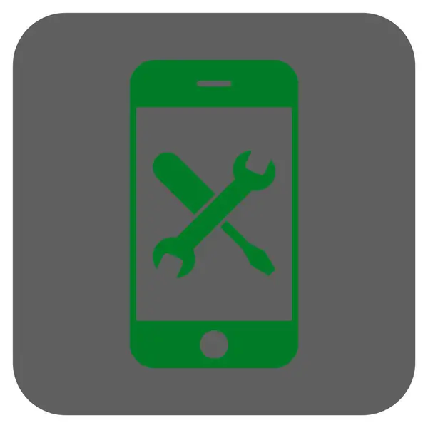 Smartphone Tools afgerond vierkant Vector Icon — Stockvector