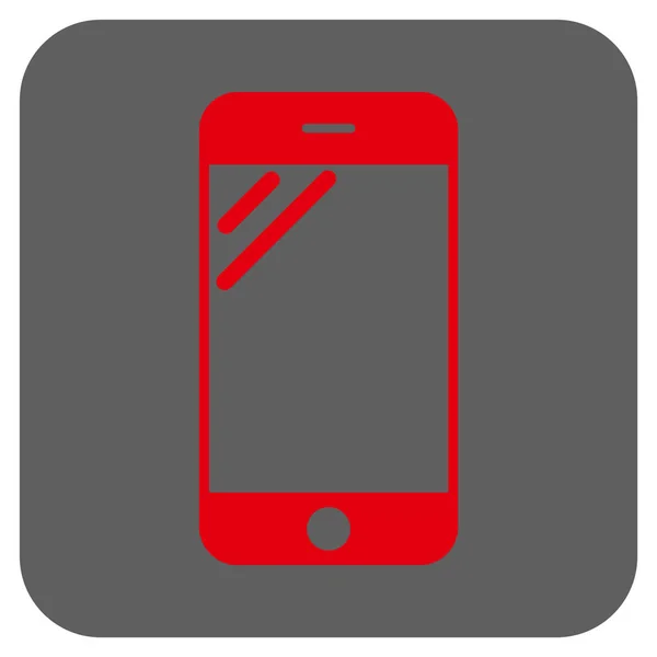 Smartphone-Bildschirm abgerundetes quadratisches Vektorsymbol — Stockvektor