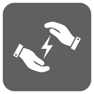 Elektrik kaynağı bakım el yuvarlatılmış kare vektör simgesi