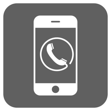 Yuvarlatılmış Kare vektör simge telefon