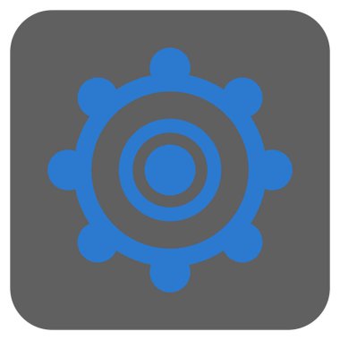 COG Wheel yuvarlatılmış kare vektör simgesi