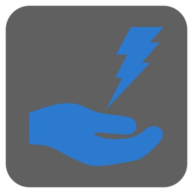 Elektrik Servisi el yuvarlatılmış kare vektör simgesi