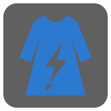 Elektrik güç bayan elbise yuvarlak kare vektör simgesi