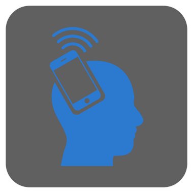 Kafa Smartphone eklenti halka kare vektör simge yuvarlak