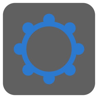 Dişli yuvarlak kare vektör simgesi