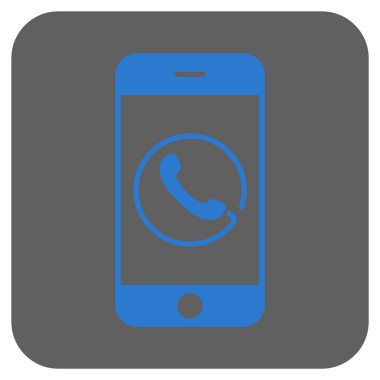 Smartphone telefon yuvarlak kare vektör simgesi