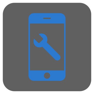 Smartphone seçenekler anahtarı yuvarlak kare vektör simgesi
