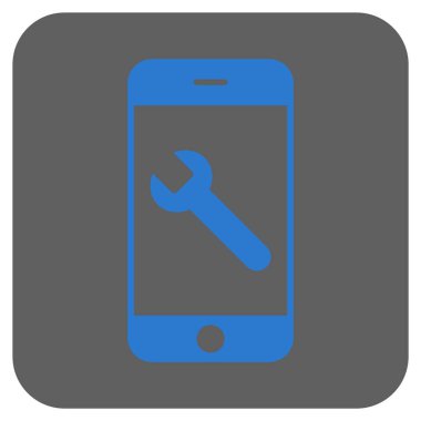 Smartphone Options Wrench Rounded Square Vector Icon clipart