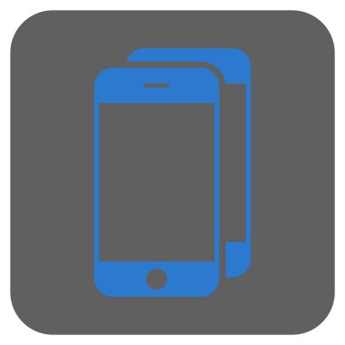 Akıllı telefonlar yuvarlatılmış kare vektör simgesi