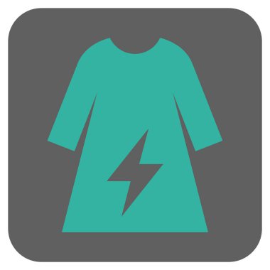 Elektrik kadın elbise yuvarlak kare vektör simgesi