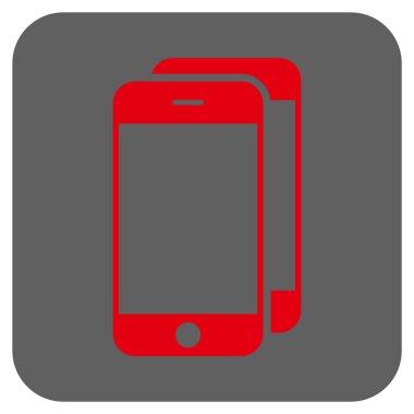 Akıllı telefonlar yuvarlatılmış kare vektör simgesi