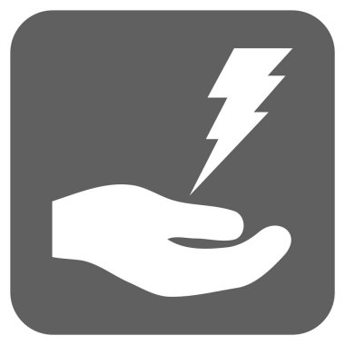 Elektrik Servisi el yuvarlatılmış kare vektör simgesi