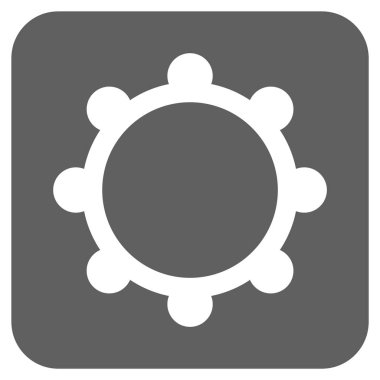 Dişli yuvarlak kare vektör simgesi