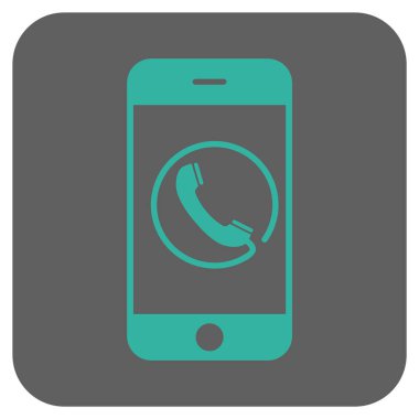 Yuvarlatılmış Kare vektör simge telefon