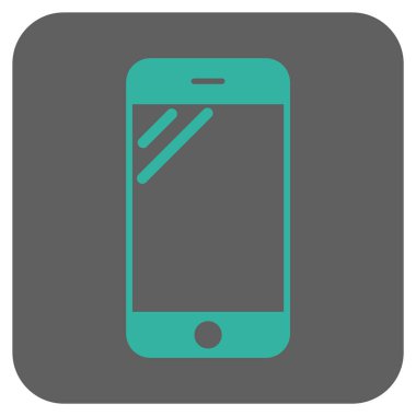 Smartphone Ekran yuvarlak kare vektör simgesi