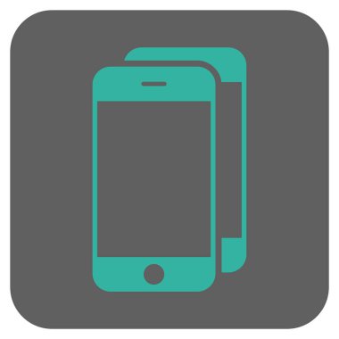 Akıllı telefonlar yuvarlatılmış kare vektör simgesi