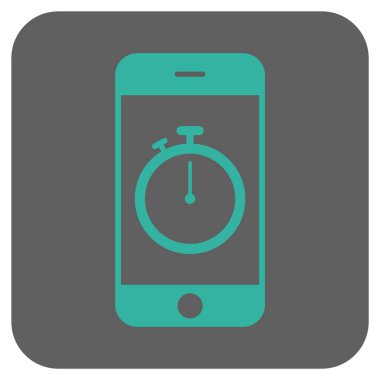 Kronometre Gadget yuvarlak kare vektör simgesi