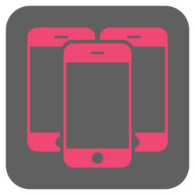 Akıllı telefonlar yuvarlatılmış kare vektör simgesi