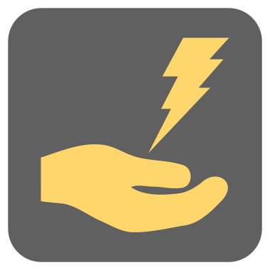 Elektrik Servisi el yuvarlatılmış kare vektör simgesi