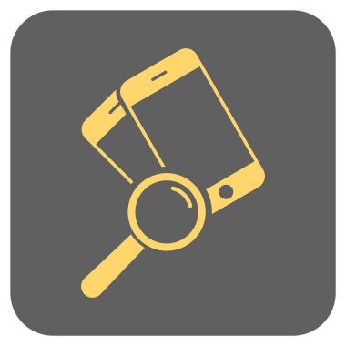 Akıllı telefonlar yuvarlak kare vektör simge bulmak