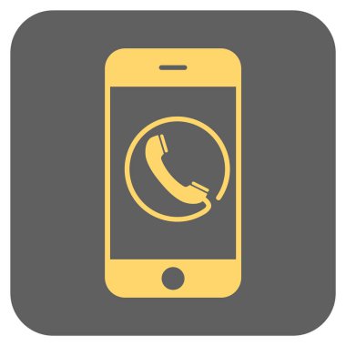 Yuvarlatılmış Kare vektör simge telefon