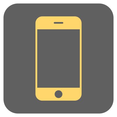 Smartphone yuvarlatılmış kare vektör simgesi